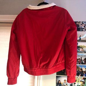 Garage Jackets & Coats - Garage Red Sherpa Lined Windbreaker Garage Jackets & Coats - Garage Red Sherpa Lined Windbreaker